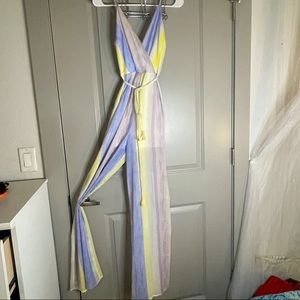 Spring Jumpsuit with Tie Waist - Size S